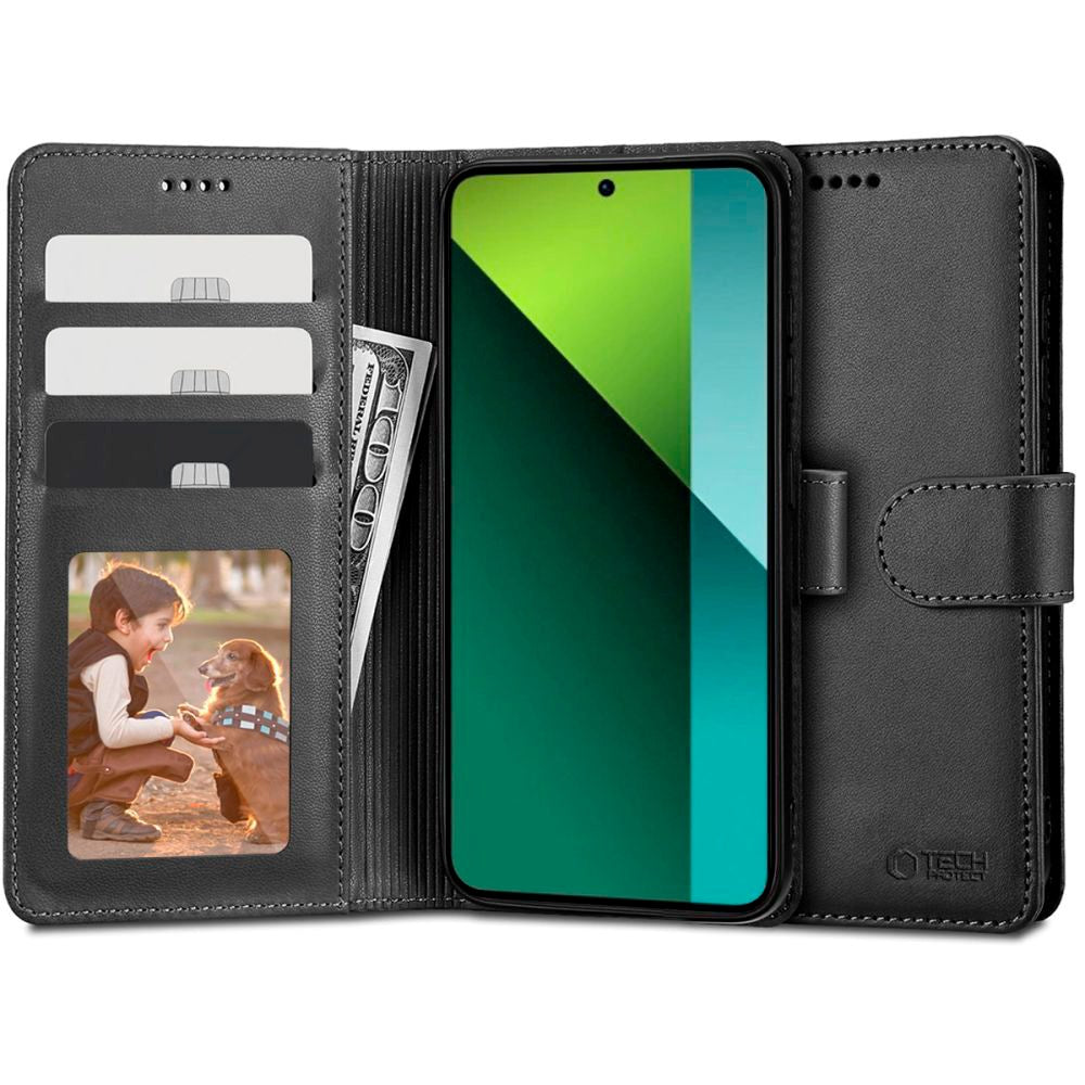 Xiaomi Redmi Note 13 Pro (5G) Tech-Protect Flip Case with Wallet - Black