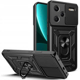 Xiaomi Redmi Note 13 Pro+ (Plus) Tech-Protect Camshield Case with Magnetic Ring & Stand Function - Black