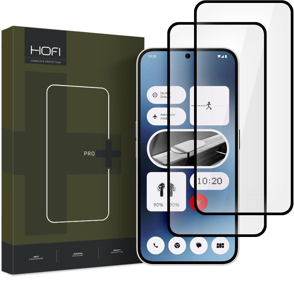 Nothing Phone (2a) Hofi Glass Pro+ Screen Protector - Case Friendly - 2-Pak - Black Edge