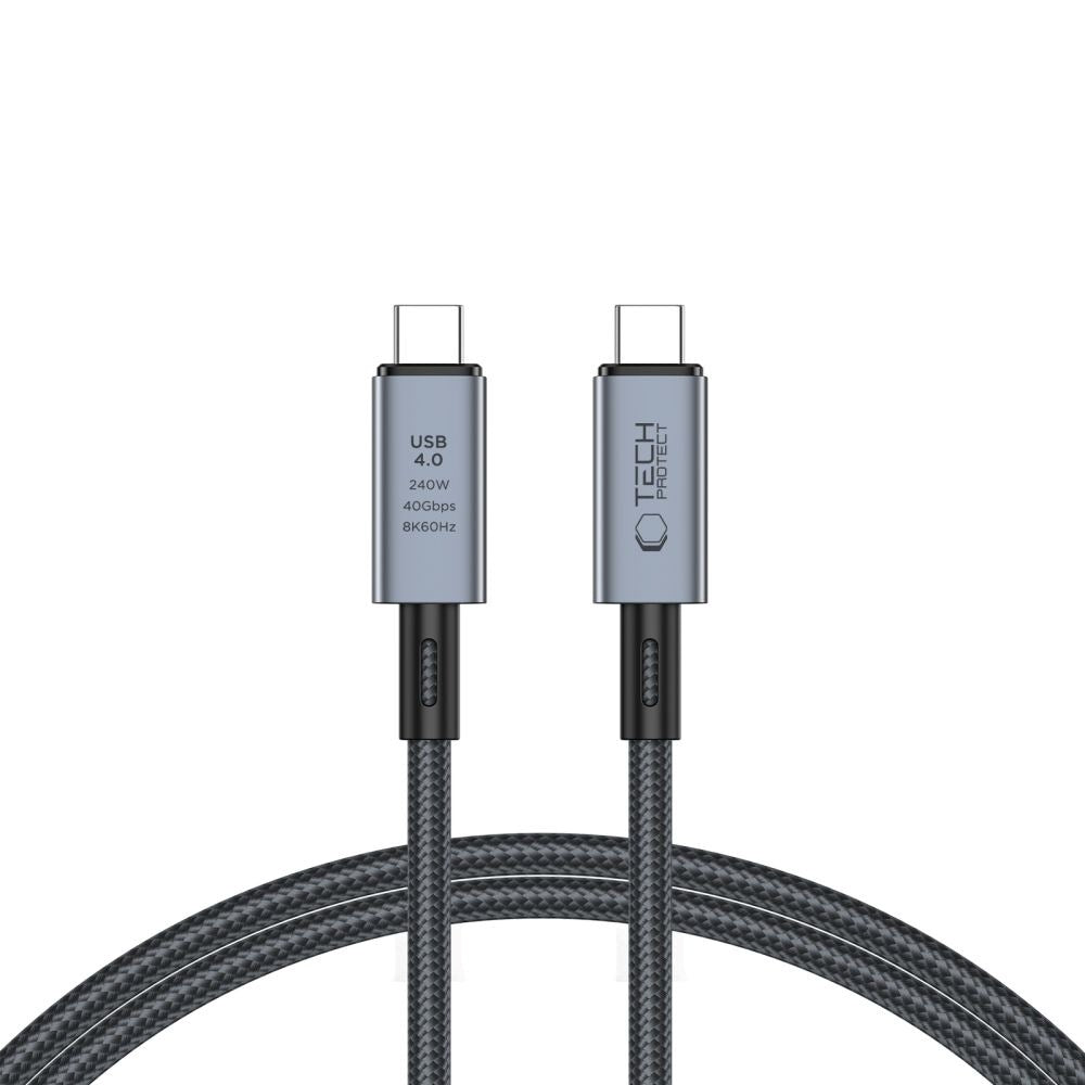 Tech-Protect Ultraboost 8K 40GBPS USB-C to USB-C Cable PD 2400W 1m - Black