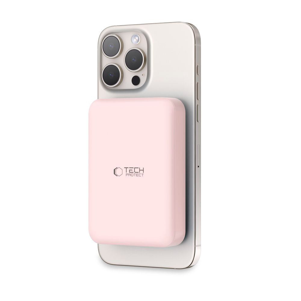 Tech-Protect Wireless Powerbank 10000 mAh - MagSafe Compatible - Pink