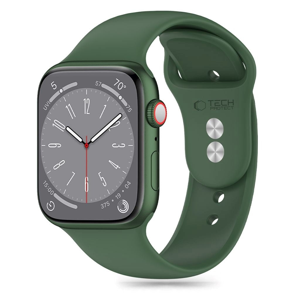 Apple Watch (42/44/SE/45/46/49mm) Tech-Protect Silicone Watch Band - Olive