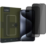 iPhone 16 Pro Hofi Glass Pro+ Screen Protector with Privacy - Case Friendly - 2-Pak - Black Edge