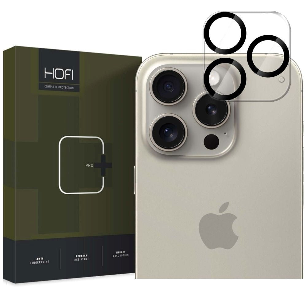 iPhone 16 Pro / 16 Pro Max Hofi Cam Pro+ Protective Glass for Camera Lens - Transparent / Black