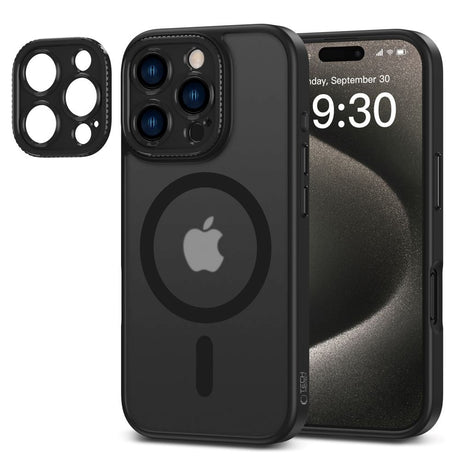 iPhone 16 Pro Tech-Protect Magcam Case - MagSafe Compatible - Matte Black