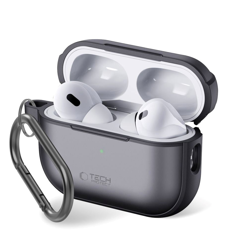 Tech-Protect MagMat Apple AirPods Pro (1st & 2nd Gen) Case with Carabiner - Matte Black