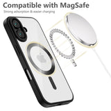 iPhone 16 Tech-Protect Magflex Case - MagSafe Compatible - Transparent / Satin Black