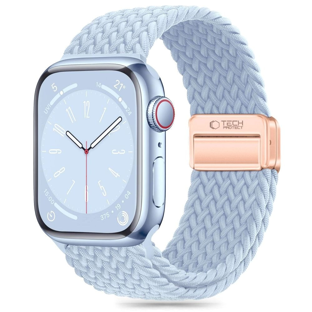 Apple Watch (42/44/SE/45/46/49mm) Tech-Protect Nylon Strap - Light Blue