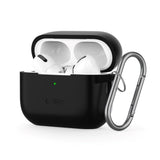 Tech-Protect Apple AirPods Pro (1st & 2nd Gen) Silicone Case with Carabiner Hook - Black