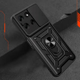 Motorola Moto G56 Tech-Protect Tough Case with Magnetic Kickstand & Camslider - Black