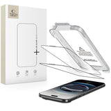 iPhone Air Tech-Protect Quick Set+ Screen Protection Glass - 2 pcs - Transparent / Black Edge