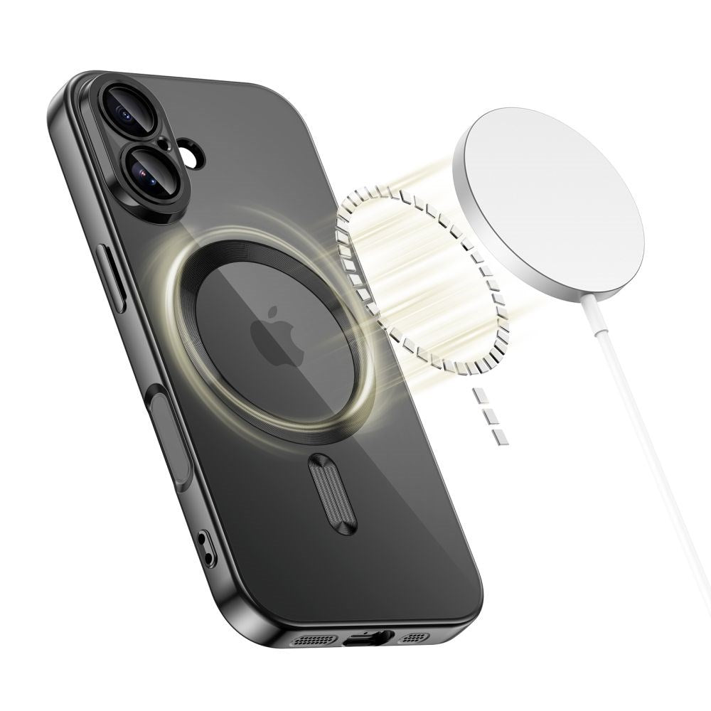 iPhone 17 Tech-Protect MagFlex Case - MagSafe Compatible - Black / Transparent