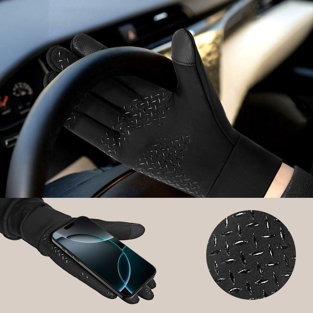 Tech-Protect Touch Screen Gloves – Size M (24 x 22 cm) – Black