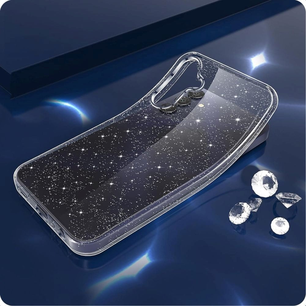 Samsung Galaxy S25 Tech-Protect Flexair Flexible Plastic Case - Transparent / Glitter