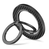 Tech-Protect MagSafe Ring Holder for Mobile with Carbon Design - MagSafe Compatible - Black