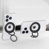 Tech-Protect MagSafe Ring Holder for Mobile with Carbon Design - MagSafe Compatible - Black