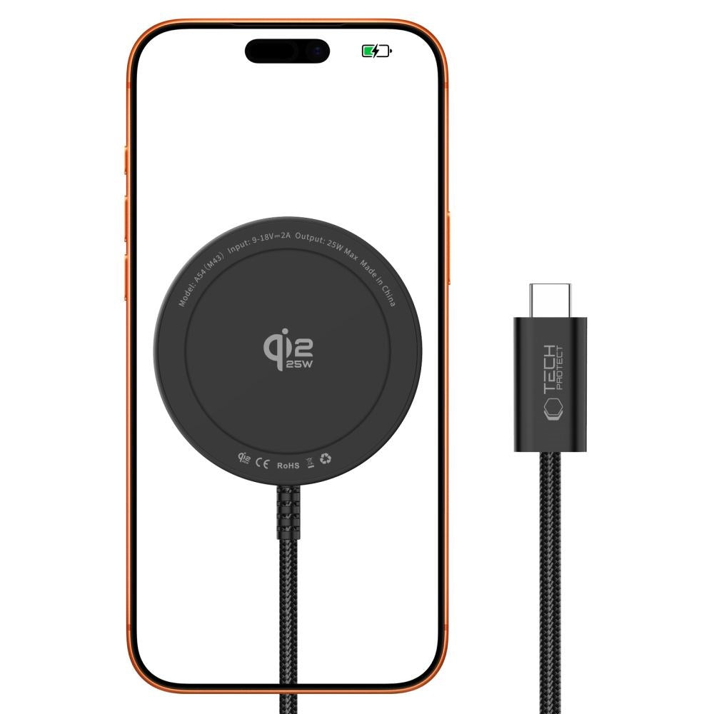 Wireless MagSafe Charger Tech-Protect A54 25W - Black