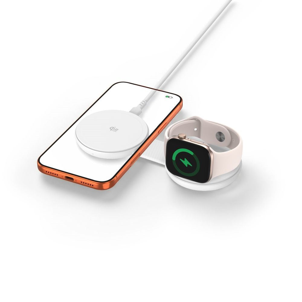 Wireless 2-in-1 MagSafe Charger Tech-Protect A55 25W - White