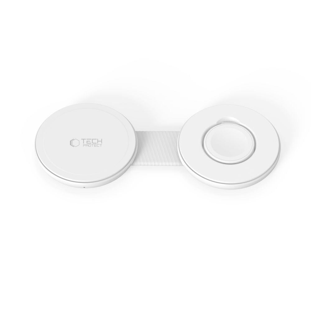 Wireless 2-in-1 MagSafe Charger Tech-Protect A55 25W - White