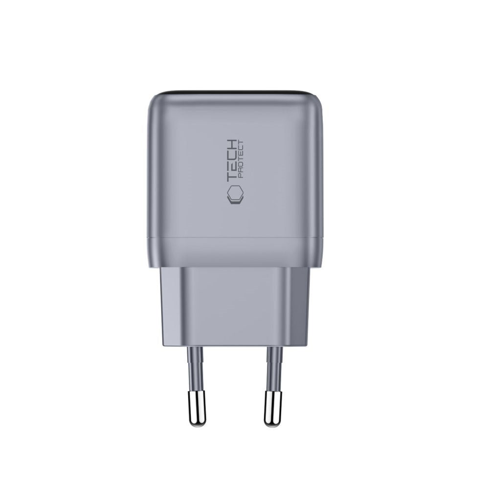 Wall Charger 45W with USB-C - Tech-Protect PowerVision NC45W-GaN - Grey