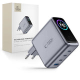 4-i-1 Wall Charger 140W w. 1x USB-A and 3x USB-C Tech-Protect PowerVision NC140W-GaN - Grey