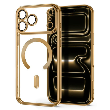 iPhone 18 Pro / 17 Pro Tech-Protect MagFlex Case - MagSafe Compatible - Transparent / Gold