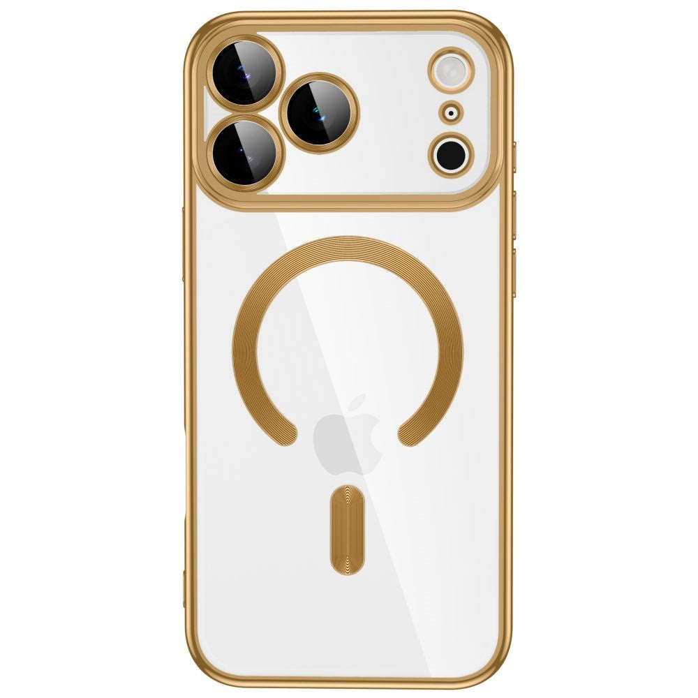 iPhone 18 Pro Max / 17 Pro Max Tech-Protect MagFlex Case - MagSafe Compatible - Transparent / Gold