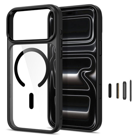 iPhone 18 Pro / 17 Pro Tech-Protect MagMat Case - MagSafe Compatible - Transparent / Black