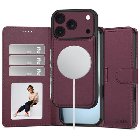 iPhone 18 Pro / 17 Pro Tech-Protect Wallet Flip Case - MagSafe Compatible - Red