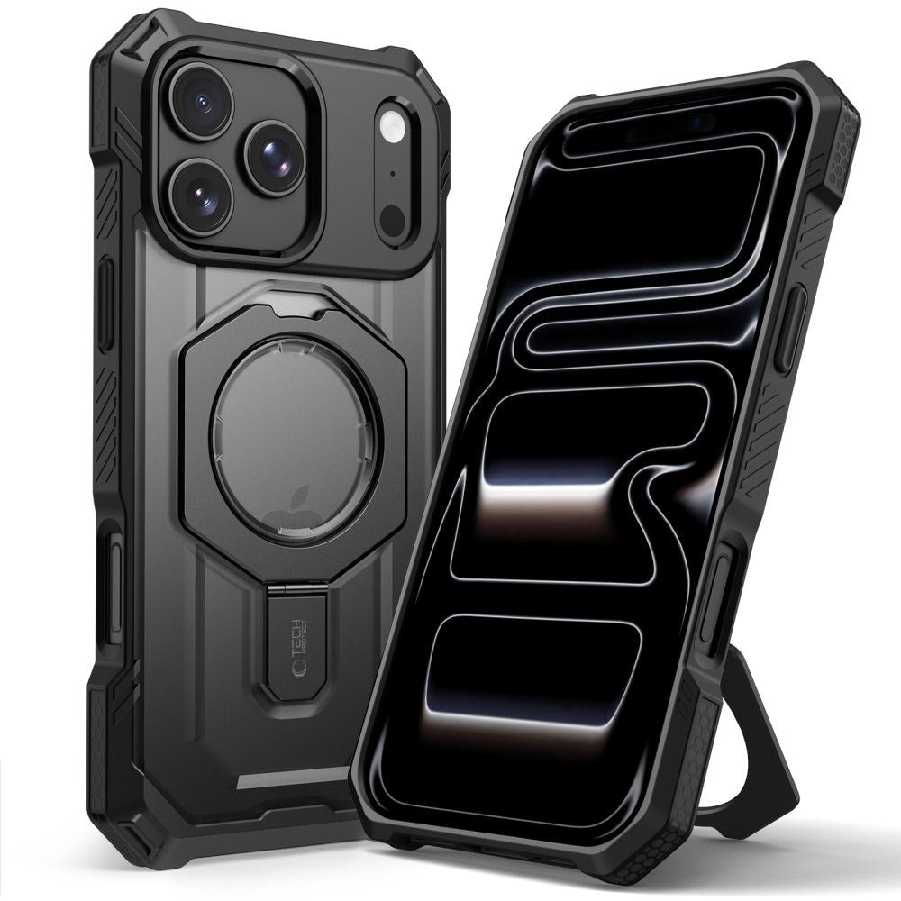 iPhone 18 Pro Max / 17 Pro Max Tech-Protect MagForce Case with Kickstand - MagSafe Compatible - Black