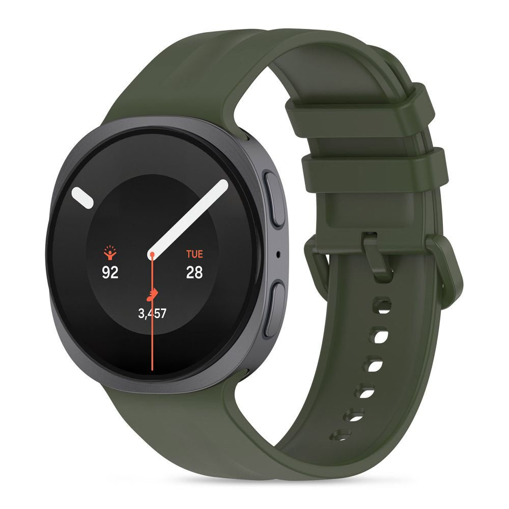 Samsung Galaxy Watch 8 / 9 / Classic (40 / 44 / 46mm) Tech-Protect Silicone Evo Watch Band - Dark Green