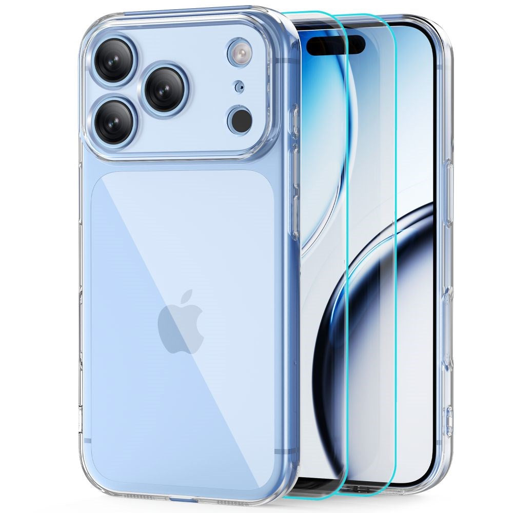iPhone 18 Pro / 17 Pro Tech-Protect FlexAir Case with 2 Pcs. Screen Protectors - MagSafe Compatible - Transparent