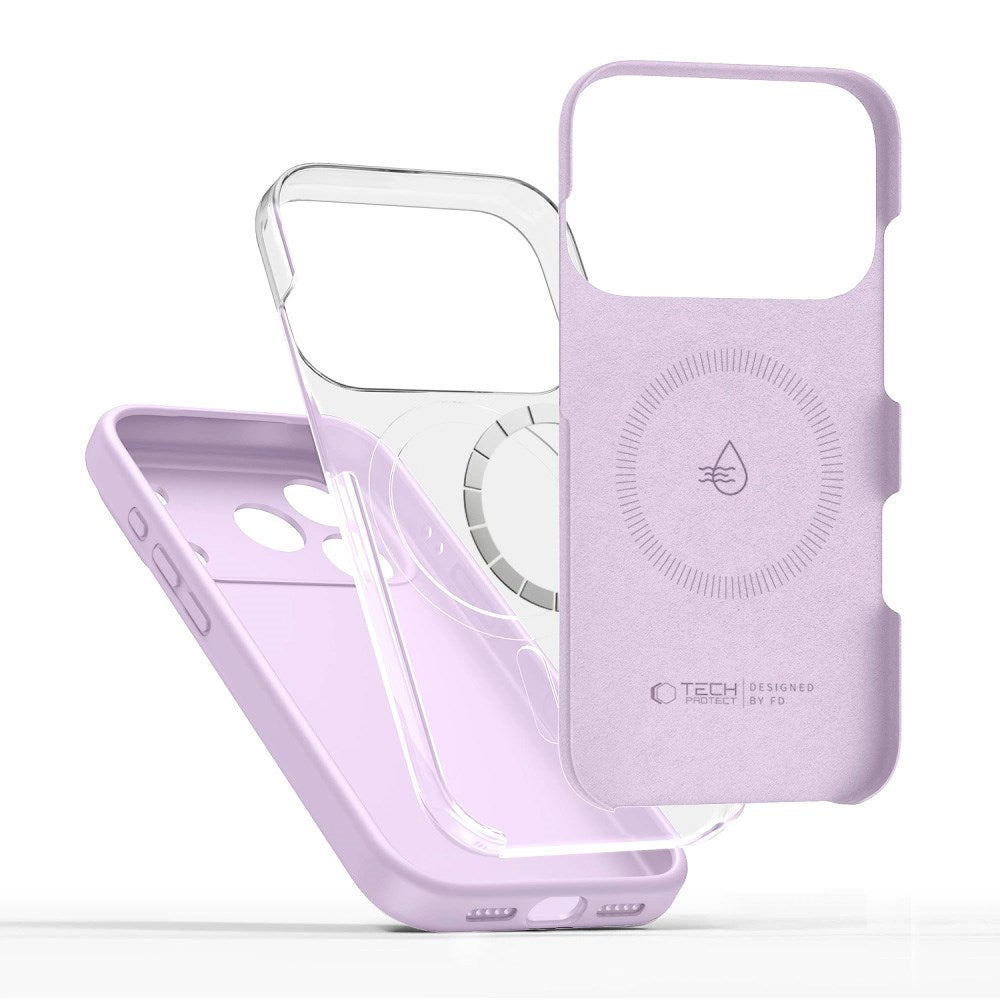 iPhone 17 Pro Tech-Protect Silicone Case - MagSafe Compatible - Purple