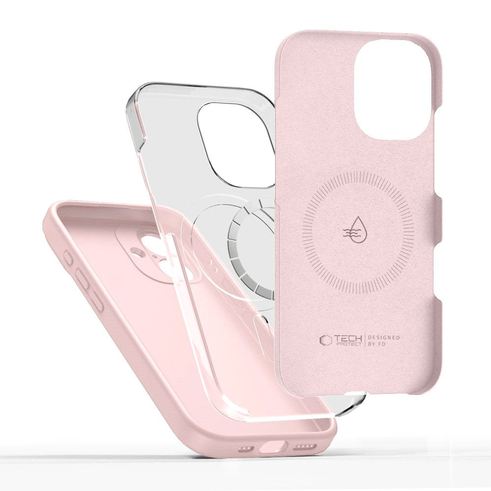 iPhone 17 Tech-Protect Silicone Case - MagSafe Compatible - Pink