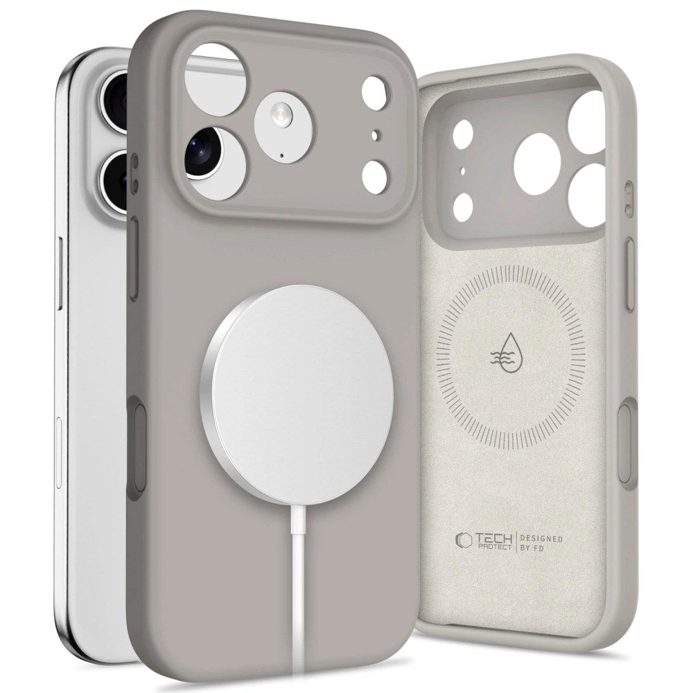 iPhone 17 Pro Tech-Protect Silicone Case - MagSafe Compatible - Grey