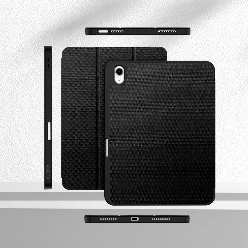 iPad 11" (2025) / 10.9" (2024 / 2022) Tech-Protect Canvas Flip Case with Pen Holder - Black