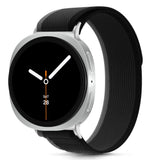 Samsung Galaxy Watch 8 / 9 / Classic (40 / 44 / 46mm) Tech-Protect Nylon Stripe Watch Band - Black / Orange
