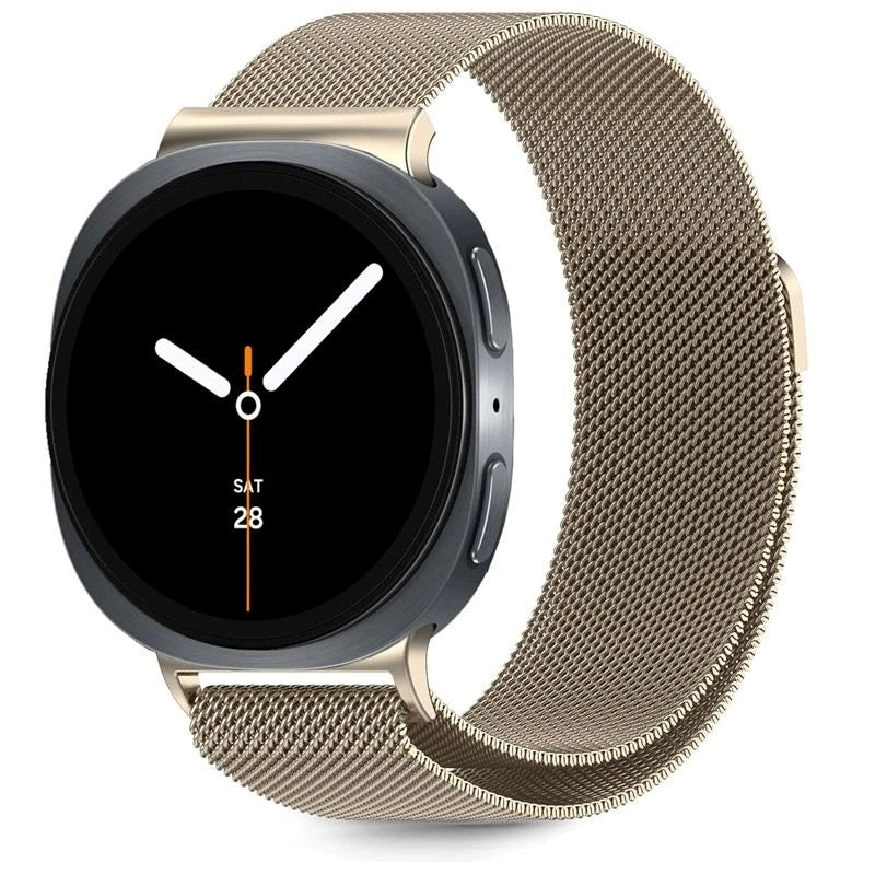 Tech-Protect Samsung Galaxy Watch 8 / 8 Classic (40 / 44 / 46mm) Milanse Stainless Steel Strap - Starlight
