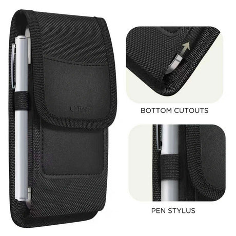 Tech-Protect Universal Nylon Phone Pouch - Dimensions (17.7 x 9.1 x 2.4 cm) - Black
