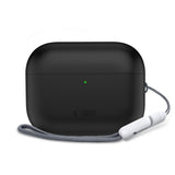 Apple AirPods Pro (3. Gen) Tech-Protect Silicone Case with Strap - Black