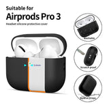 Apple AirPods Pro (3. Gen) Tech-Protect Silicone Case with Strap - Black