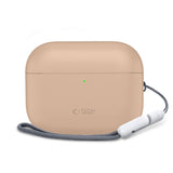 Apple AirPods Pro (3. Gen) Tech-Protect Silicone Case with Strap - Beige