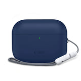 Apple AirPods Pro (3. Gen) Tech-Protect Silicone Case with Strap - Dark Blue