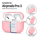Apple AirPods Pro (3rd gen.) Tech-Protect Silicone Hook Case - Pink