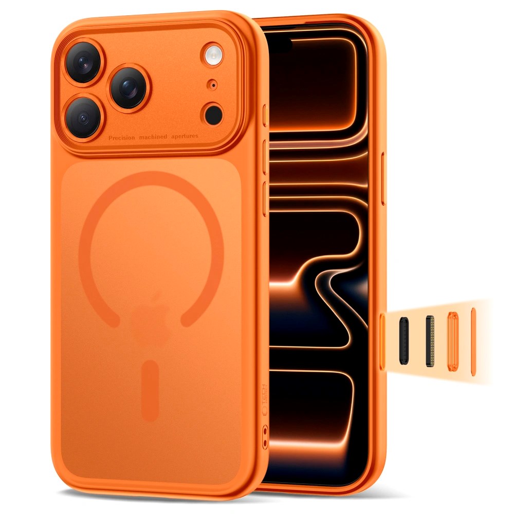 iPhone 17 Pro Tech-Protect Magpeak Case - MagSafe Compatible - Matte Cosmic Orange