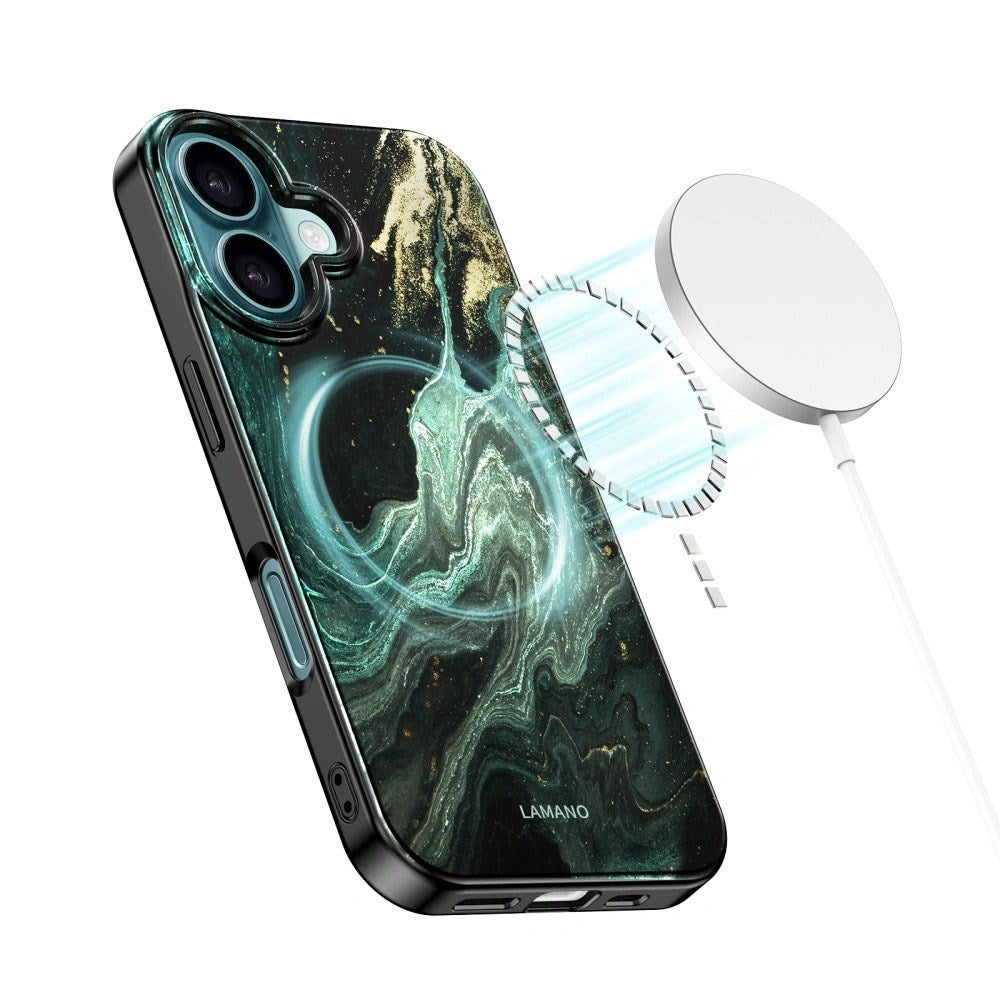iPhone 16 Tech-Protect Lamano Case - MagSafe Compatible - Verde Aura