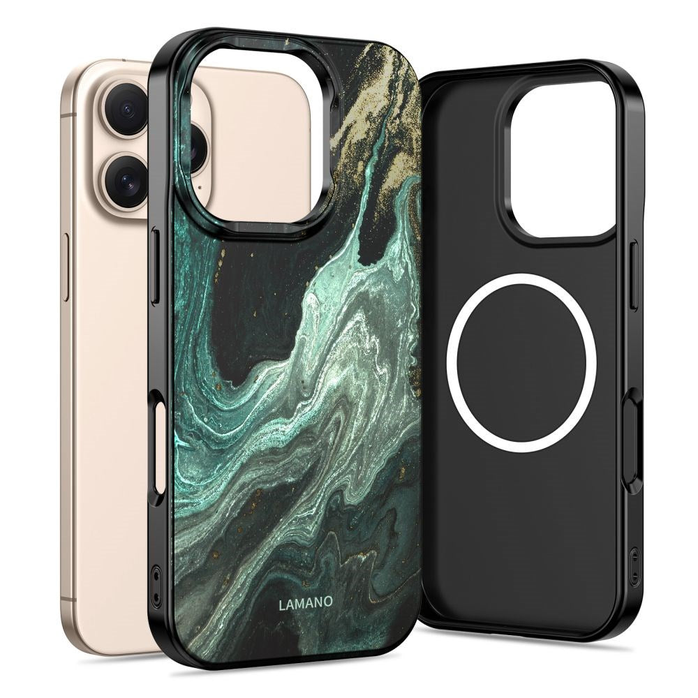 iPhone 16 Pro Max Tech-Protect Lamano Case - MagSafe Compatible - Verde Aura