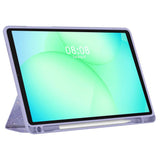 Samsung Galaxy Tab A11 / A9 Tech-Protect SC Pen Hybrid Flip Case w. Stylus Holder - Purple Marble/ Transparent