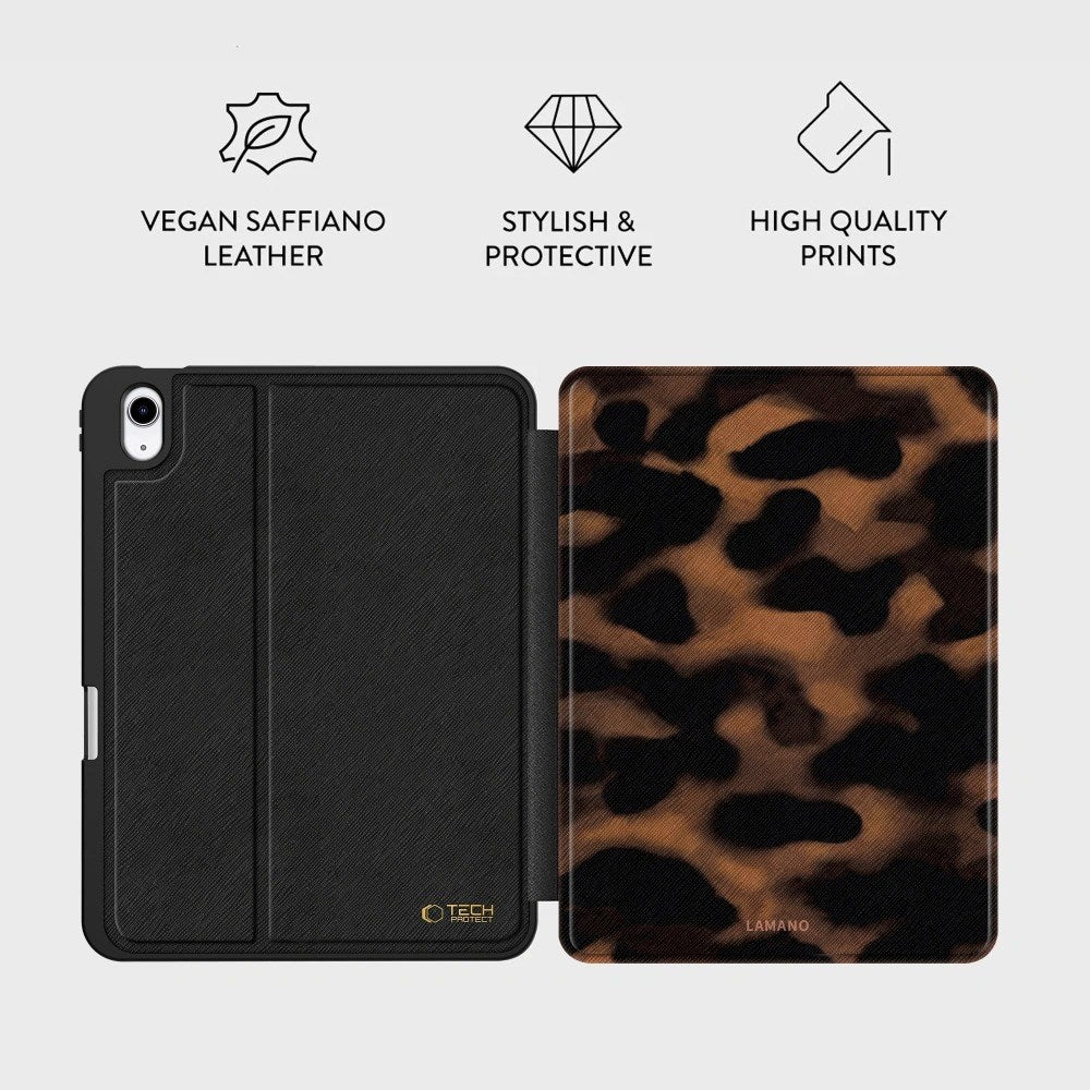 iPad 10.9" (2024 / 2022) / 11" (2025) Tech-Protect Lamano Flip Case - Panther