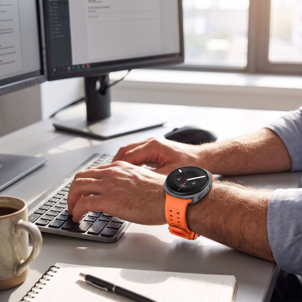 Samsung Galaxy Watch 8 / 9 / Classic (40 / 44 / 46mm) Tech-Protect Silicone Air Watch Band - Orange